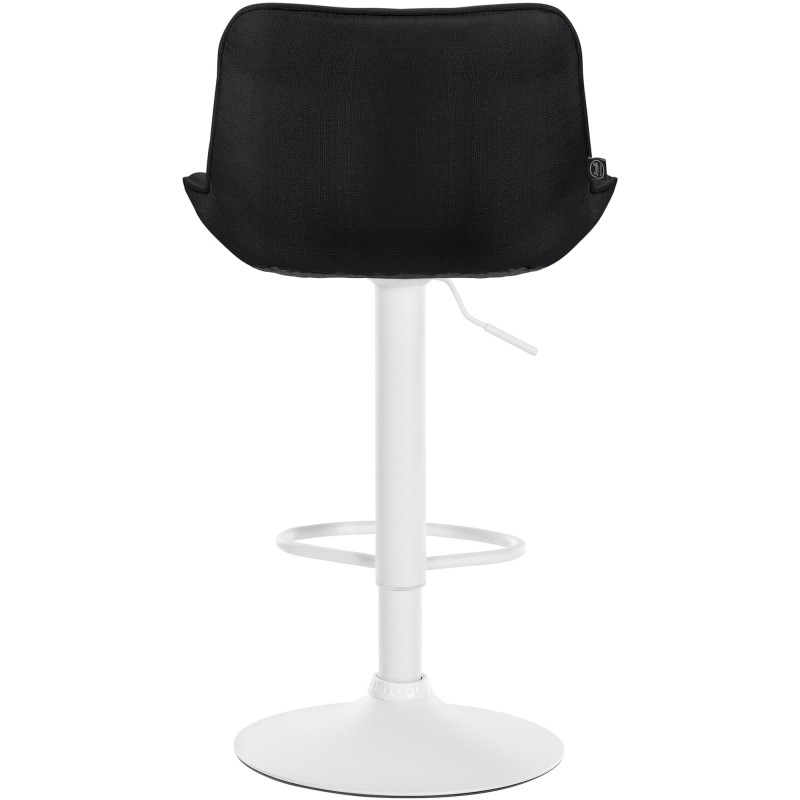 Taburete de bar Vonore en tela blanca y negra