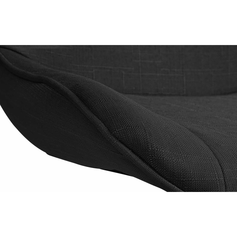 Taburete de bar Vonore en tela blanca y negra