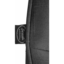 Taburete de bar Vonore en tela blanca y gris oscuro