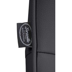 Taburete de bar Vonore de piel sintética cromada en negro