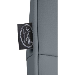 Taburete de bar Vonore en piel sintética negra y gris