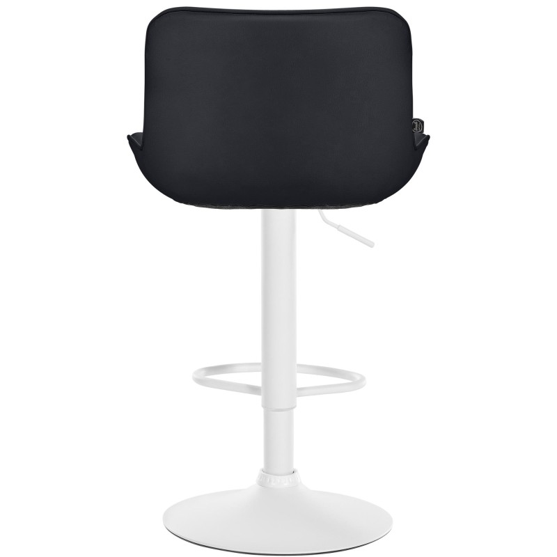 Taburete de bar Vonore en piel sintética blanca y negra