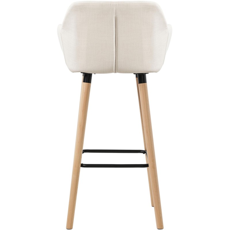 Taburete de bar de tela beige Grant