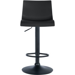 Juego de 2 taburetes de bar de plástico negro Branford