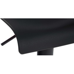 Juego de 2 taburetes de bar de plástico negro Branford