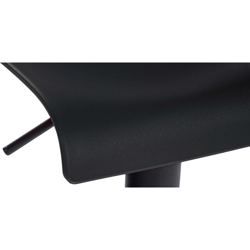 Juego de 2 taburetes de bar de plástico negro Branford