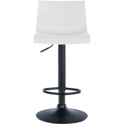 Juego de 2 taburetes de bar de plástico Branford, color blanco