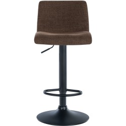 Juego de 2 taburetes de bar Branford en tela marrón