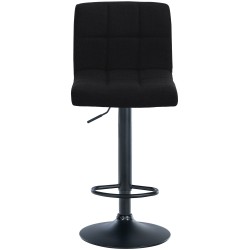 Juego de 2 taburetes de bar Calma en tela negra