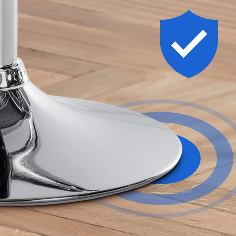 Juego de 2 taburetes de bar Braga en terciopelo cromado negro