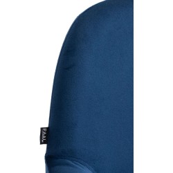 Juego de 2 taburetes de bar Braga en terciopelo negro y azul