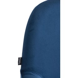 Juego de 2 taburetes de bar Braga en terciopelo blanco y azul