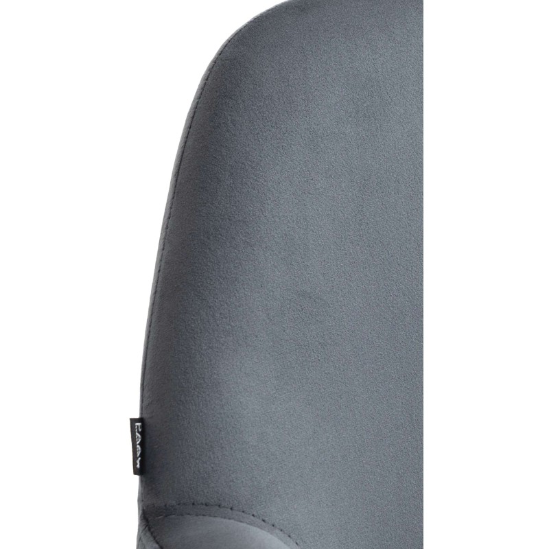 Juego de 2 taburetes de bar Braga en terciopelo blanco y gris oscuro