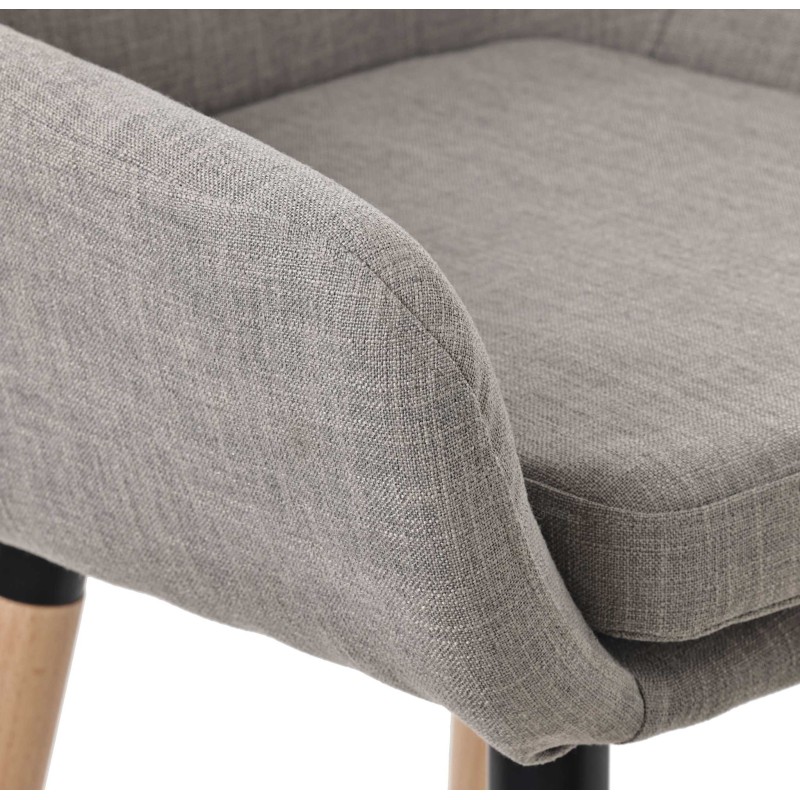 Taburete de bar Grant en tela gris