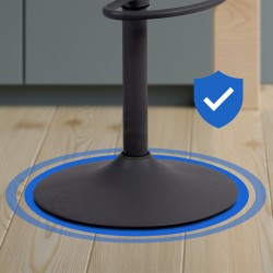 Juego de 4 taburetes de bar Aveiro de piel sintética negra