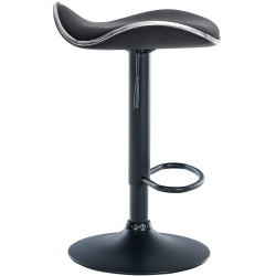 Taburete de bar Shanghai, piel sintética negra