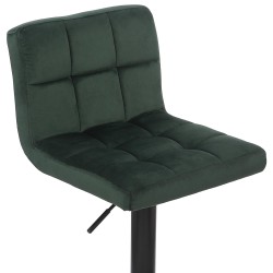 Juego de 4 taburetes de bar Feni en terciopelo verde