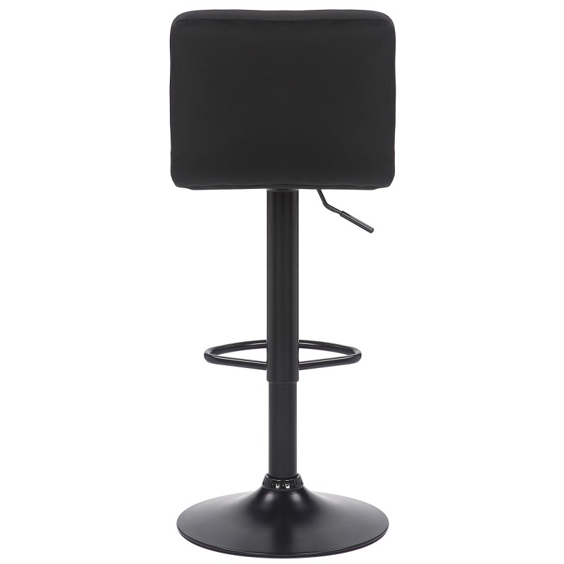 Juego de 4 taburetes de bar Feni de terciopelo negro
