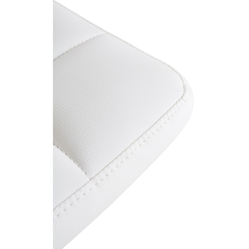 Juego de 4 taburetes de bar Feni, polipiel, color blanco