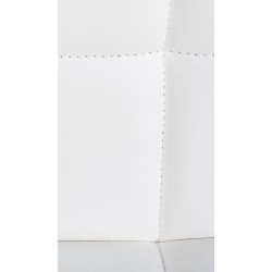 Juego de 4 taburetes de bar Feni, polipiel, color blanco