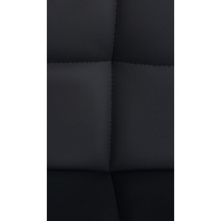 Juego de 4 taburetes de bar Feni, piel sintética negra