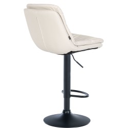Taburete de bar Laurel en piel sintética blanca y negra