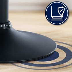 Taburete de bar Laurel en tela negra y crema