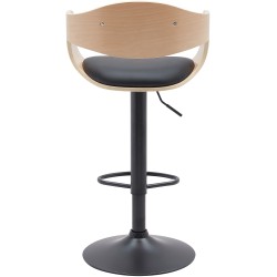 Juego de 2 taburetes de bar Kingston B en piel sintética natural/negra Juego de 2 taburetes de bar Kingston B en piel sintética natural/negra