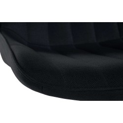 Conjunto de 2 taburetes de bar Toni en tela blanca y negra