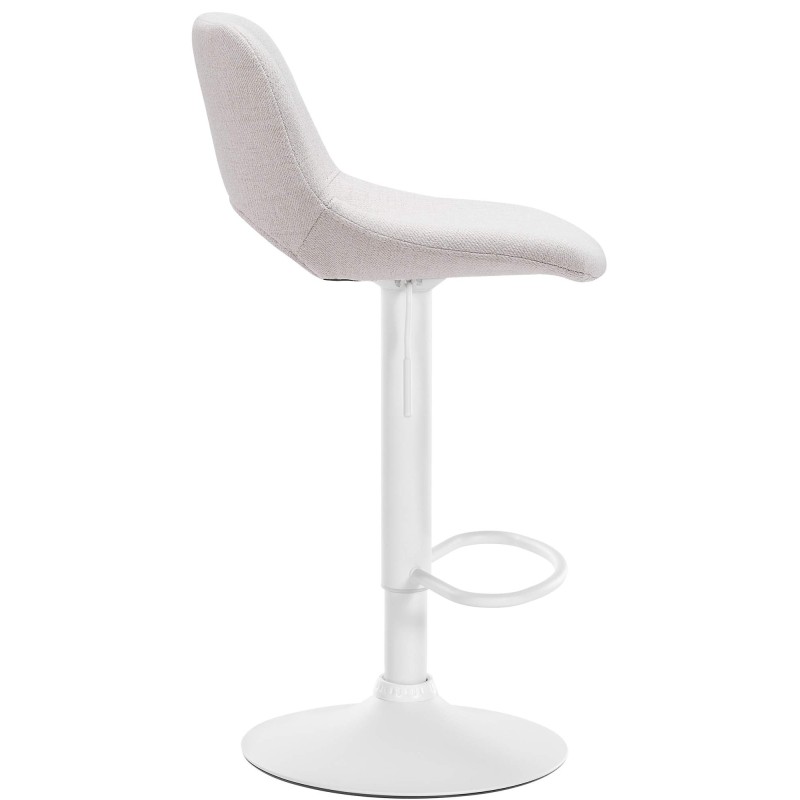 Taburete de bar Camden en tela color blanco crema