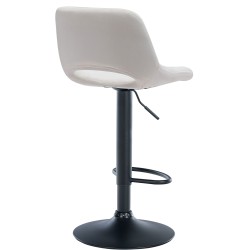 Taburete de bar Camden en terciopelo negro crema