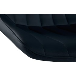 Juego de 2 taburetes de bar Toni en piel sintética negra