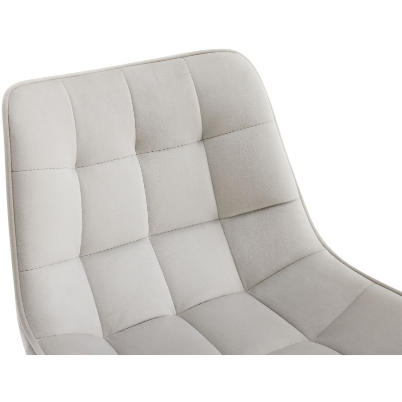 Juego de 2 taburetes de bar Dartford en terciopelo gris