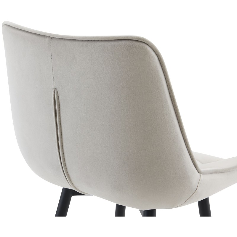 Juego de 2 taburetes de bar Dartford en terciopelo gris