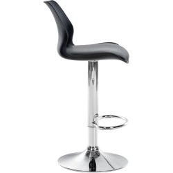 Juego de 2 taburetes de bar Gilbert, plástico negro