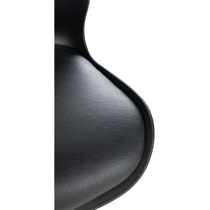 Juego de 2 taburetes de bar Gilbert, plástico negro