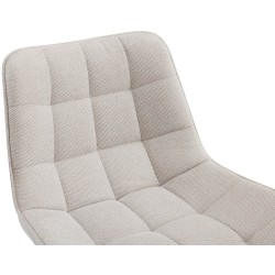 Taburete de bar Dartford de tela color crema