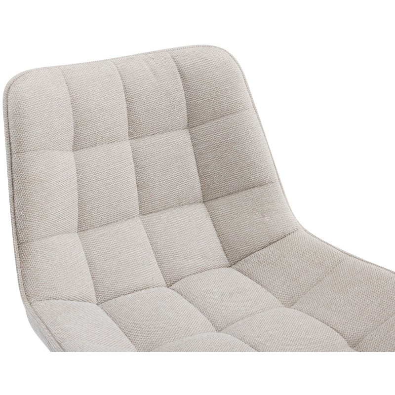 Taburete de bar Dartford de tela color crema