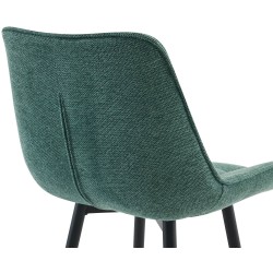 Taburete de bar de tela verde Dartford