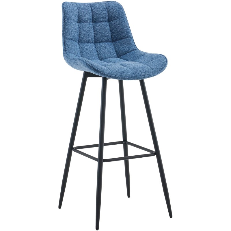 Taburete de bar de tela azul Dartford