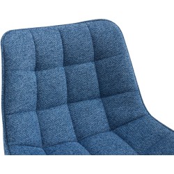 Taburete de bar de tela azul Dartford