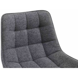 Taburete de bar Dartford en tela gris oscuro