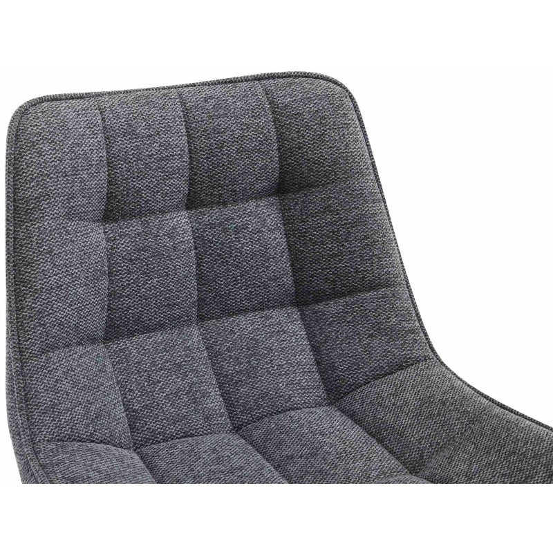 Taburete de bar Dartford en tela gris oscuro