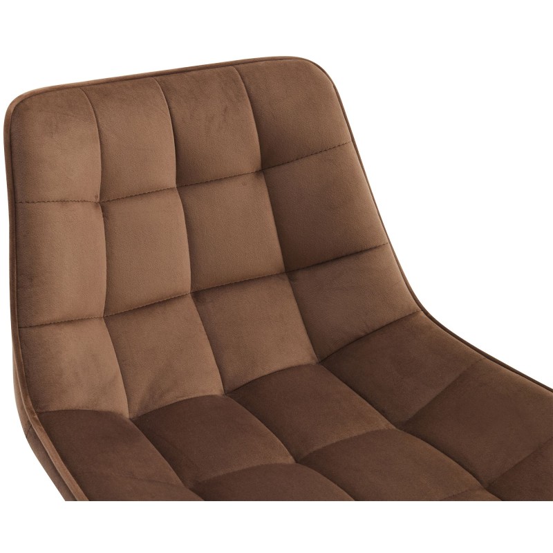 Taburete de bar Dartford de terciopelo marrón