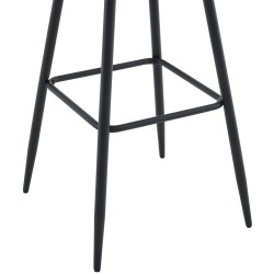 Taburete de bar Dartford de terciopelo marrón