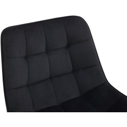 Taburete de bar Dartford de terciopelo negro