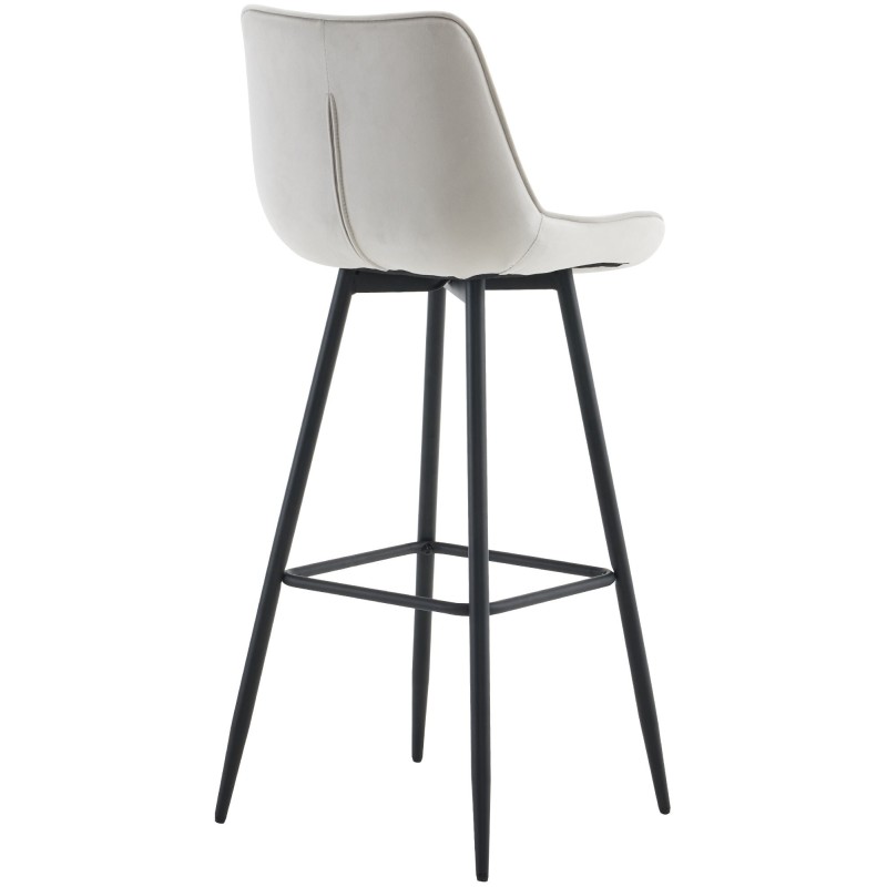 Taburete de bar Dartford de terciopelo gris