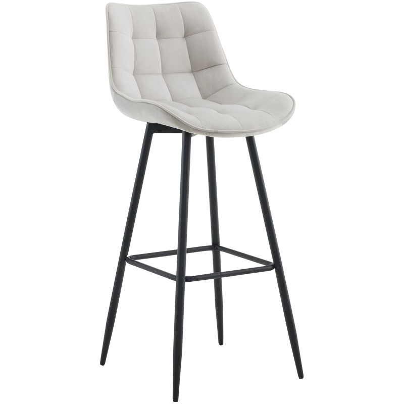 Taburete de bar Dartford de terciopelo gris