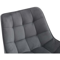 Taburete de bar Dartford de terciopelo gris oscuro