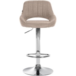 Juego de 2 taburetes de bar Milet en tela color topo C